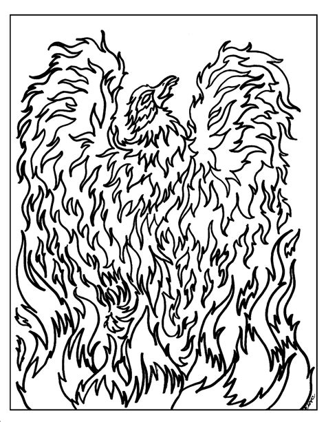 Free Coloring Page Phoenix Coloring Pages
