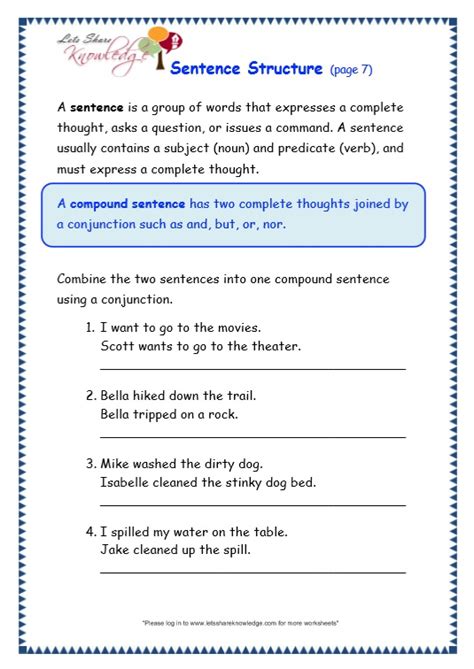 Ixl.com has been visited by 100k+ users in the past month Grade 3 Grammar Topic 36: Sentence Structure Worksheets - Lets Share Knowledge