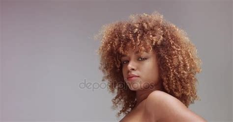 mixed race black woman with neutral makeup portrait — stock video © kazzakova 179297474