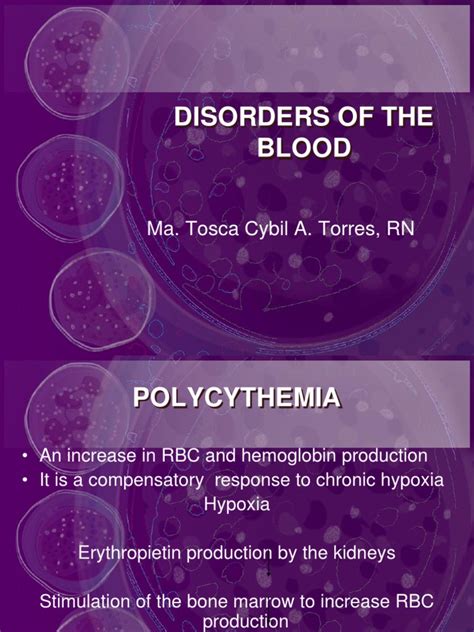 An In Depth Review Of Disorders Of The Blood Polycythemia Anemia