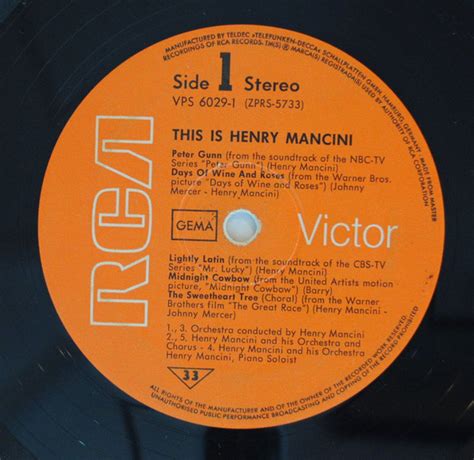henry mancini this is henry mancini vinyl pussycat records