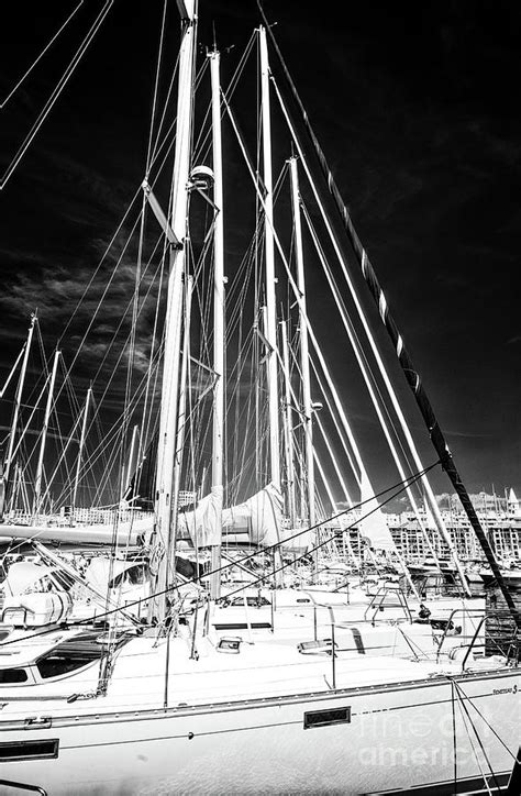 Mast Angles Infrared In Marseille Photograph By John Rizzuto Pixels