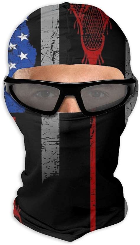 Lacrosse American Flag Full Face Mask Hood Sun Mask Hood Ski Hood