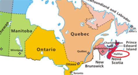 Halifax Nova Scotia Canada Map