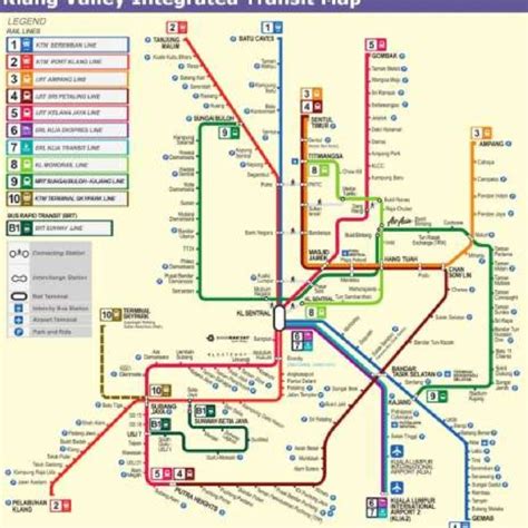Klang Valley Integrated Public Transport Map Source Https Wwwklia2info Rail Mrt Sbk Q640 