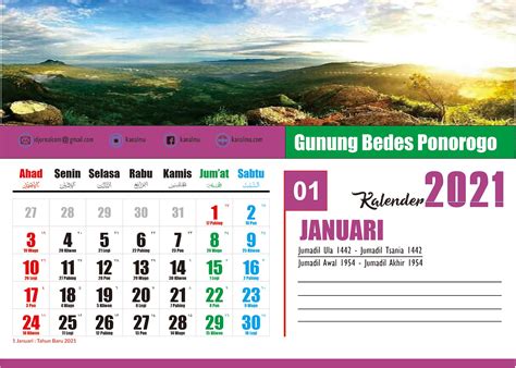 Desain Kalender Kalender Jawa 2021 Template Kalender Duduk 2021