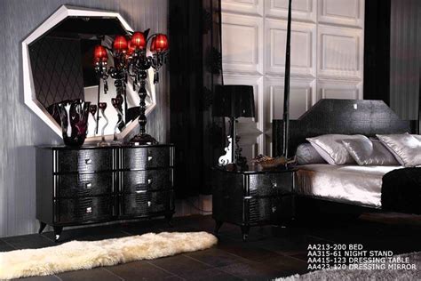 ax gothic black crocodile lacquer  poster bed buy