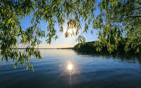 Sun Light Reflecting In The Lake Wallpaper Nature Wallpapers 43515