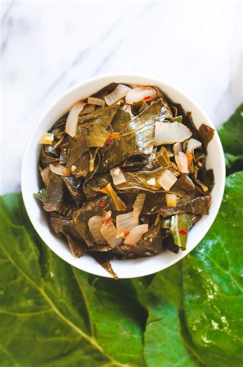 This southern collard greens recipe will leave every hungry tummy feeling happy. Savory Vegan Collard Greens | Recipe | Greens recipe ...