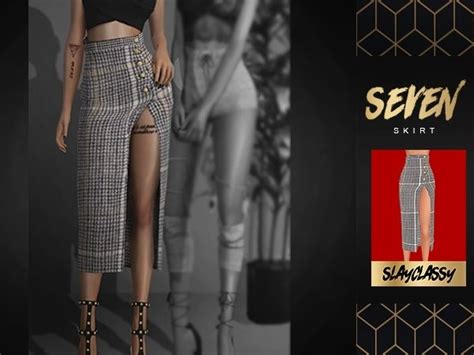 Slayclassy Seven Skirt In 2023 Sims 4 Mods Clothes Sims Sims 4