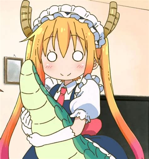 Tohru Holding Up Her Tail Miss Kobayashis Dragon Maid Miss Kobayashis Dragon Maid Dragon