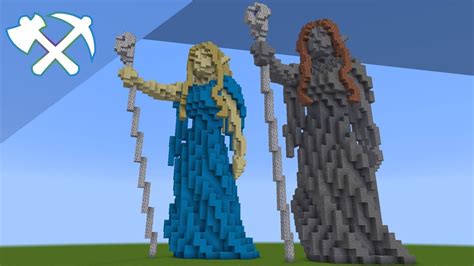 How To Build An Elegant Elf Statue Minecraft Tutorial Youtube