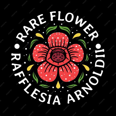Premium Vector Rafflesia Floral Tshirt Design Illustration In Vintage