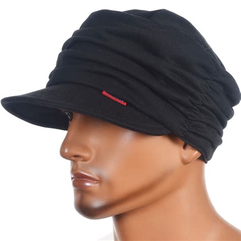 Mens Summer Cap Thin Newsboy Visor Cap Cotton Cool Cadet Cabbie Hat