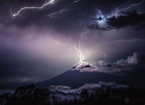Lightning Over The Volcano Of Water Science Mission