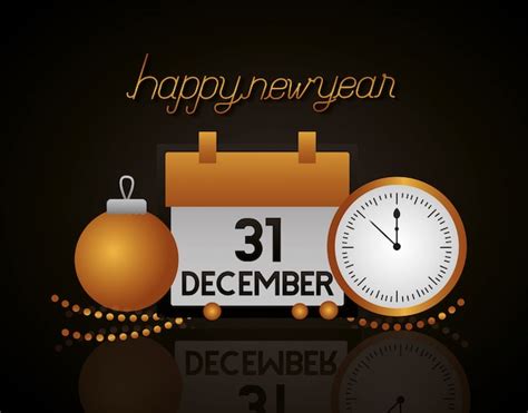 Feliz Año Nuevo Celebración Vector Premium