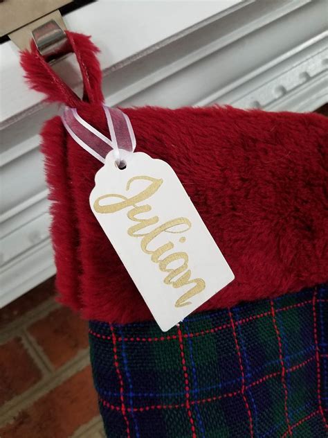 Personalized Wood Christmas Stocking Name Tags Your Choice