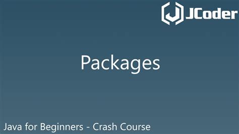Packages Java For Beginners Crash Course Youtube