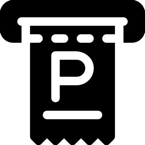 Parking Ticket Basic Rounded Filled Icon