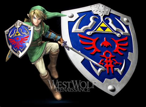 Legend Of Zelda Links Hylian Knight Tri Force Shield Full Sizesc