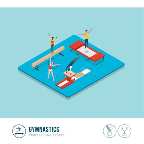 men s gymnastics vault stock illustration illustration of renderings athlete 3917698