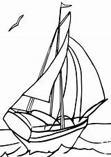 Sailboat Coloring sketch template