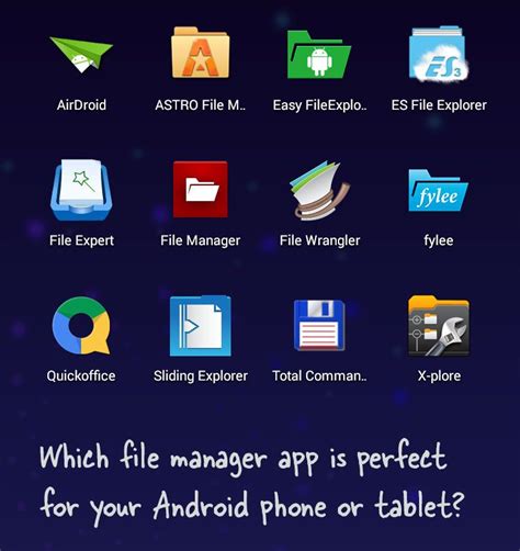 App manager is an app to easily and painlessly control all the apps installed on your android. Find the Perfect File Manager App for your Android ...