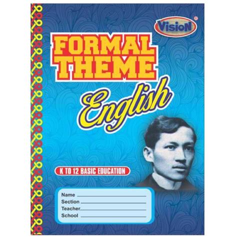 Formal Theme Book English K12 Per Piece Shopee Philippines
