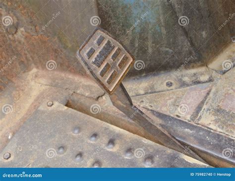 Rusty Metal Brake Pedal Stock Photo Image Of Pedal Memories 75982740
