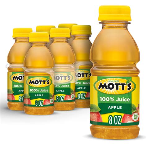 Motts 100 Juice Original Apple Juice 8 Fl Oz 6 Count Bottles