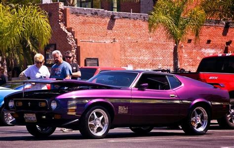 Purple Muscle Cars Mustang Mach 1 American Muscle Cars