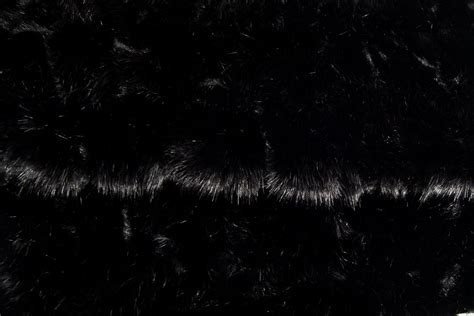 Textured Rabbit Black Faux Fur Fabric By The Metre 3072 Boa Black