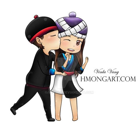 cute-hmonggy-couple-2015-hmong-by-hmong-art-by-venlaa-on