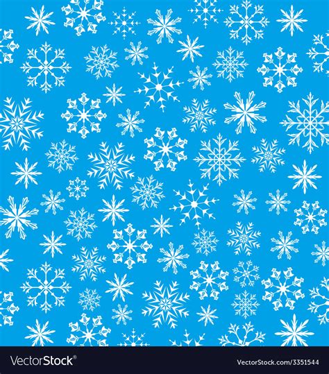 New Year Blue Wallpaper Snowflakes Texture Vector Image