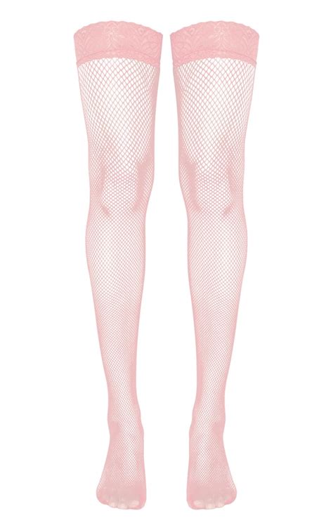 Hot Pink Fishnet Pantyhose One Size