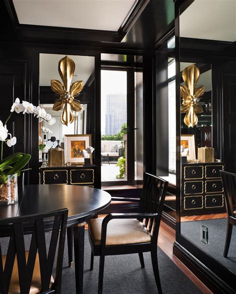 Black and gold room black gold living room dianeheilemancom. Dining in Black and Gold - Interiors By Color