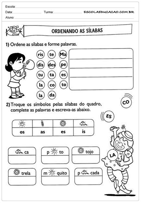 Tarefas De Portugues 2 Ano Fundamental