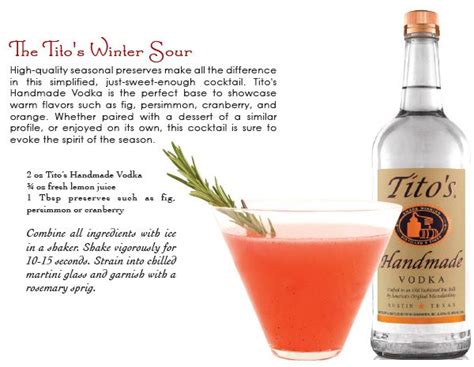 Holiday Cocktail Series: Winter Sour From Tito's Handmade ...