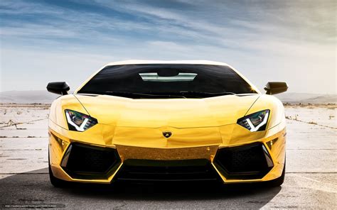 Download Wallpaper Lamborghini Lamborghini Aventador Gold Chrome