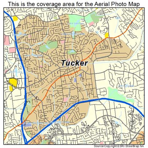 Aerial Photography Map Of Tucker Ga Georgia