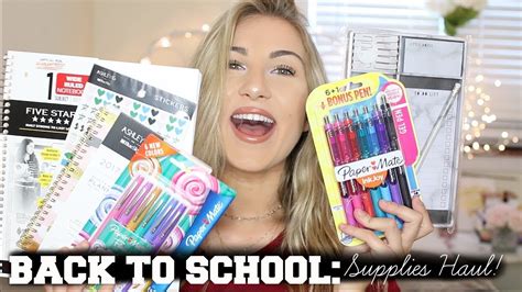 Back To School Supplies Haul Giveaway Youtube