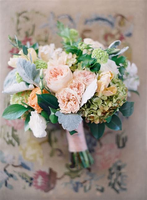 Pastel Bouquet With Garden Roses And Hydrangea