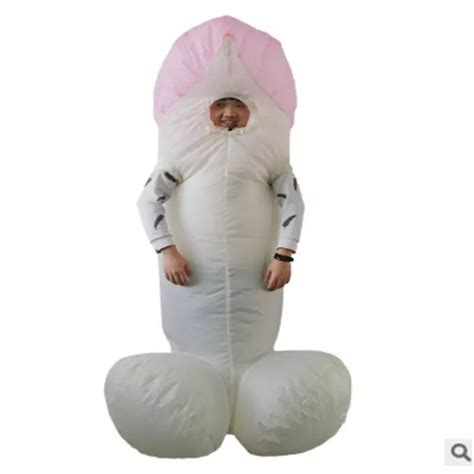 inflatable penis holiday costumes for adult sexy costumes dick jumpsuit funny dress disfraz