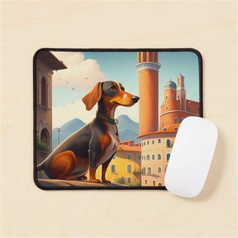 Dachshund In The City Mouse Pad By Artisticpandas In Mouse
