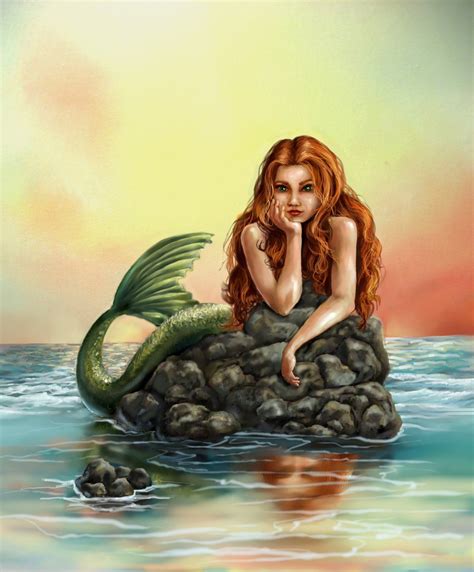 Mermaid Reflections By Isisandwolf On Deviantart Mermaid Art Mermaid Painting Mermaid Artwork