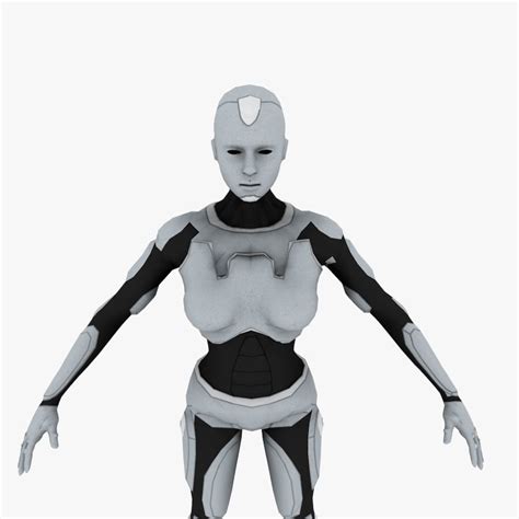 Low Poly Sci Fi Female Android 3d Model Cgtrader