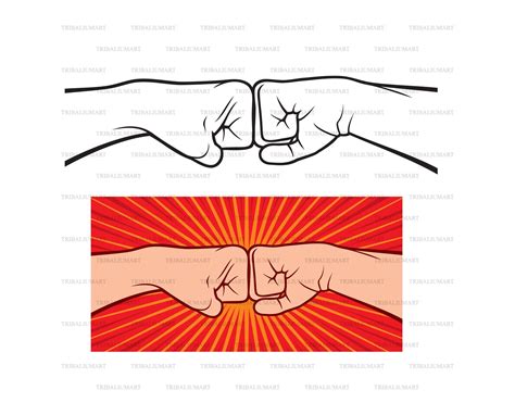 Two Fists Punching Each Other Eps Svg Pdf Png Dxf Jpeg Etsy