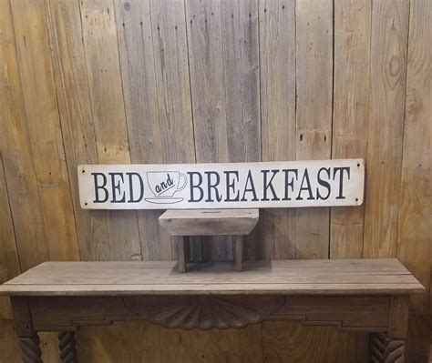 Bed And Breakfast Rustic Wood Sign Kitchen Cabin Lodge Décor Hotel