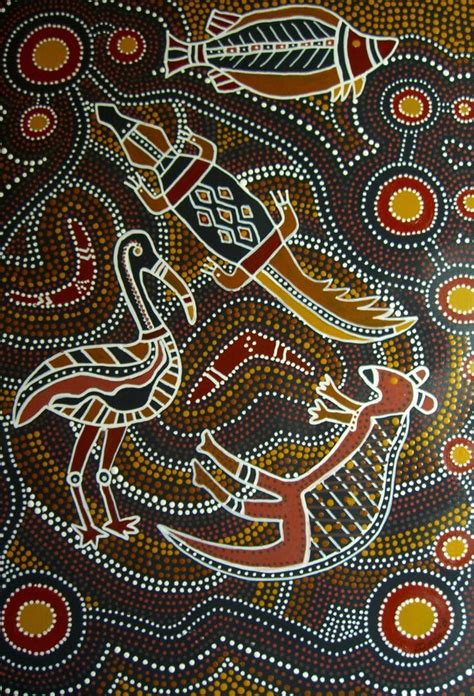 Framed Print Australian Aboriginal Art Cave Painting Picture Image