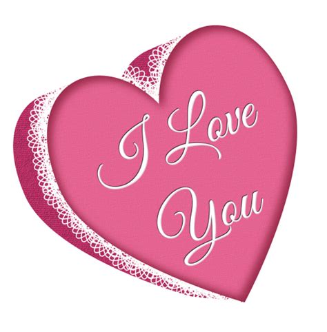 Valentines Day Pink Heart with Lace PNG Clipart Picture ...